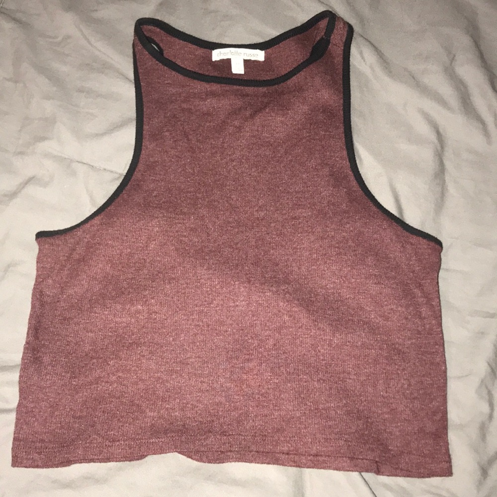 Burgundy crop top